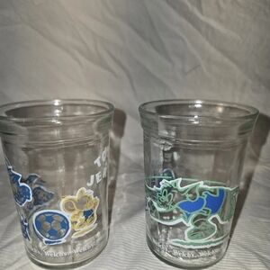 Vintage 1991 Turner WELCH'S Tom & Jerry Cartoon Jelly glasses set of 2